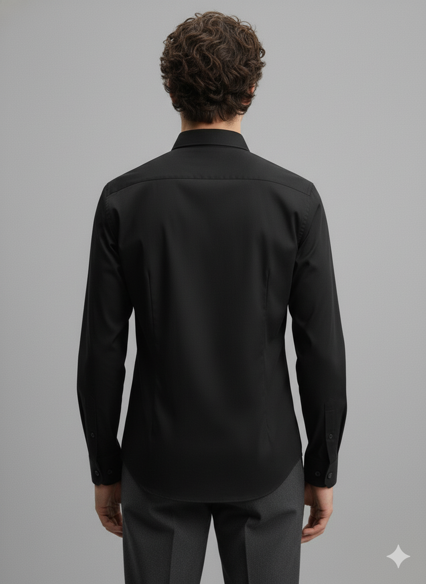 Layluxe Cotton Black Shirt
