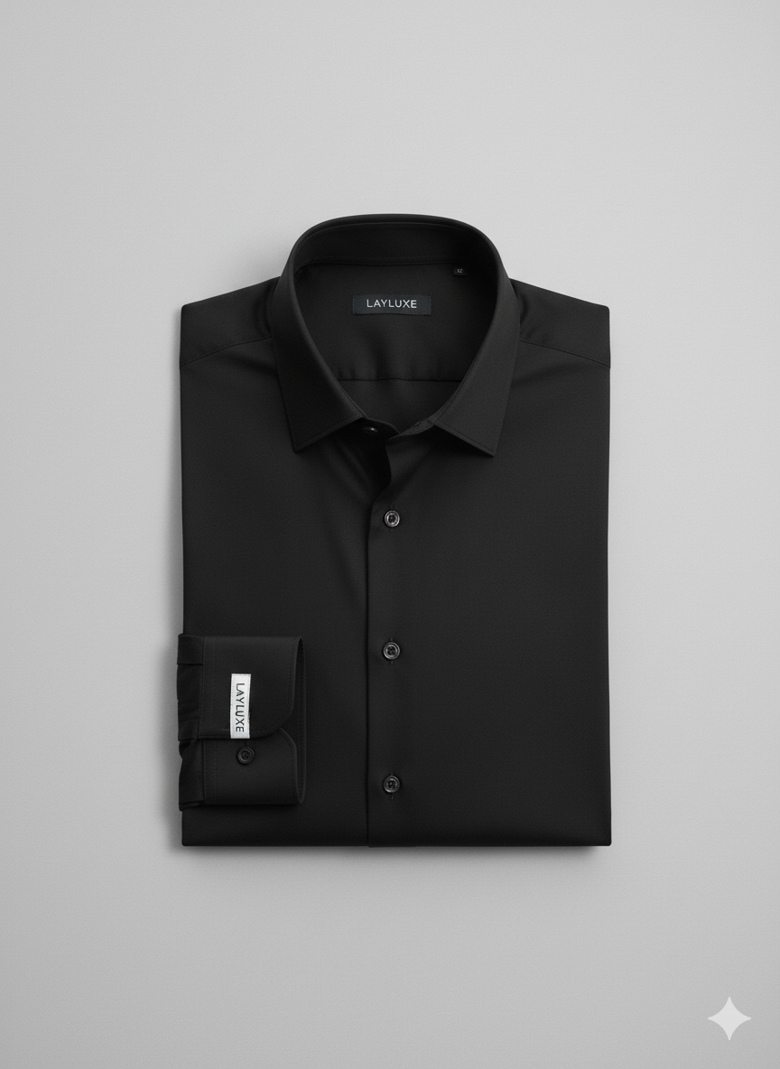 Layluxe Cotton Black Shirt